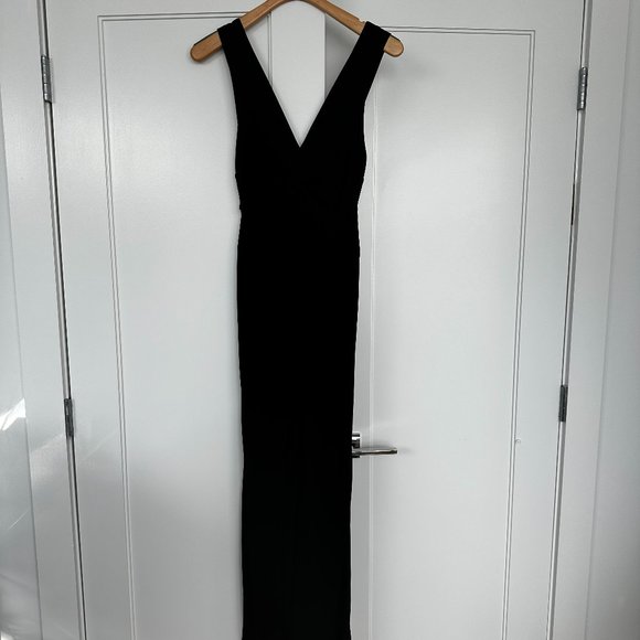 Emporio Armani Black Sleeveless Long Evening Dress - Picture 1 of 7